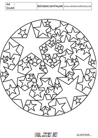 Mandala boyama sayfaları